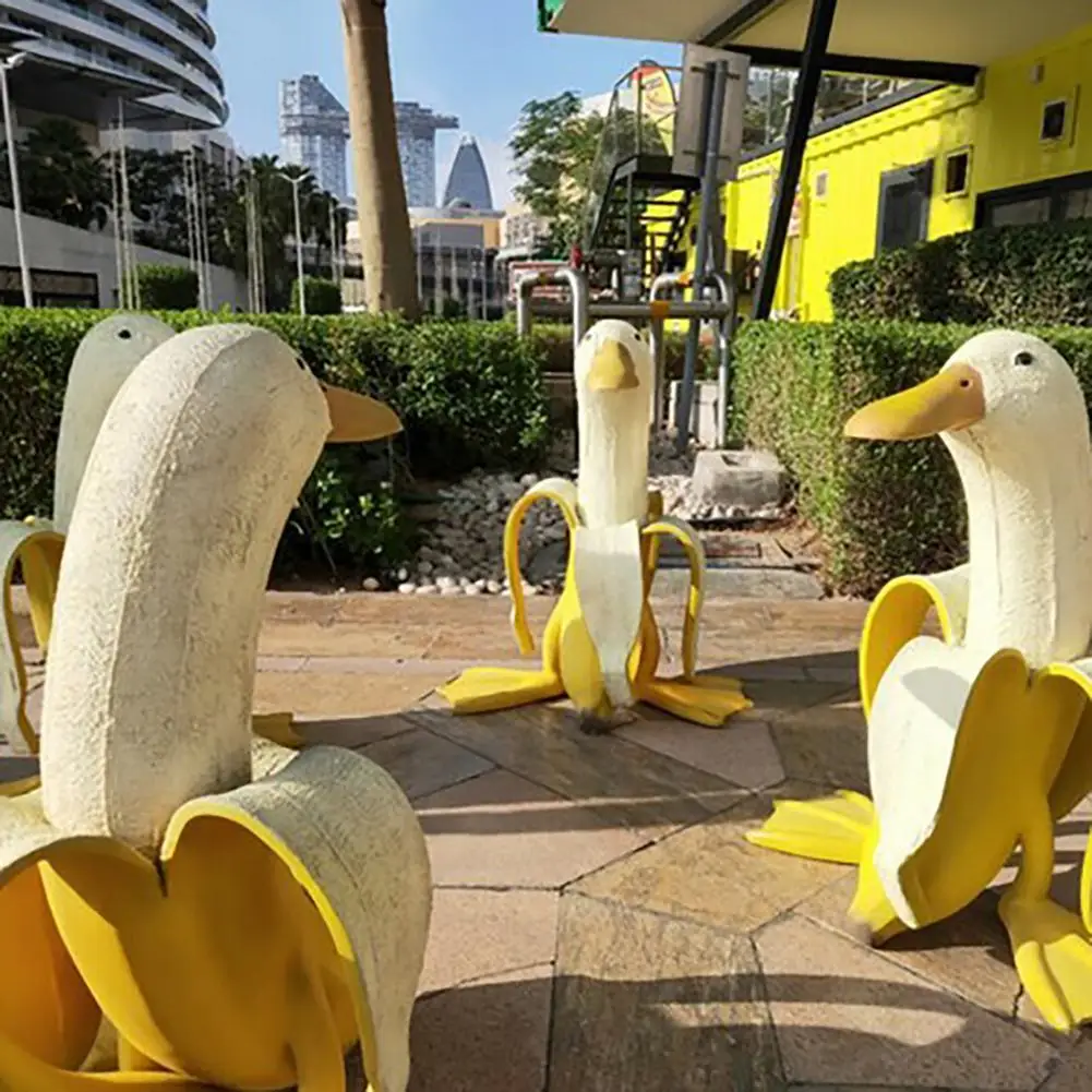 Creative Banana Duck Statue Cute Peeled Banana Duck Figurines Ornaments Garden Decorations Resin Desktop Ornaments #SA
Creative Banana Duck Statue Cute Peeled Banana Duck Figurines Ornaments Garden Decorations Resin Desktop Ornaments #SA