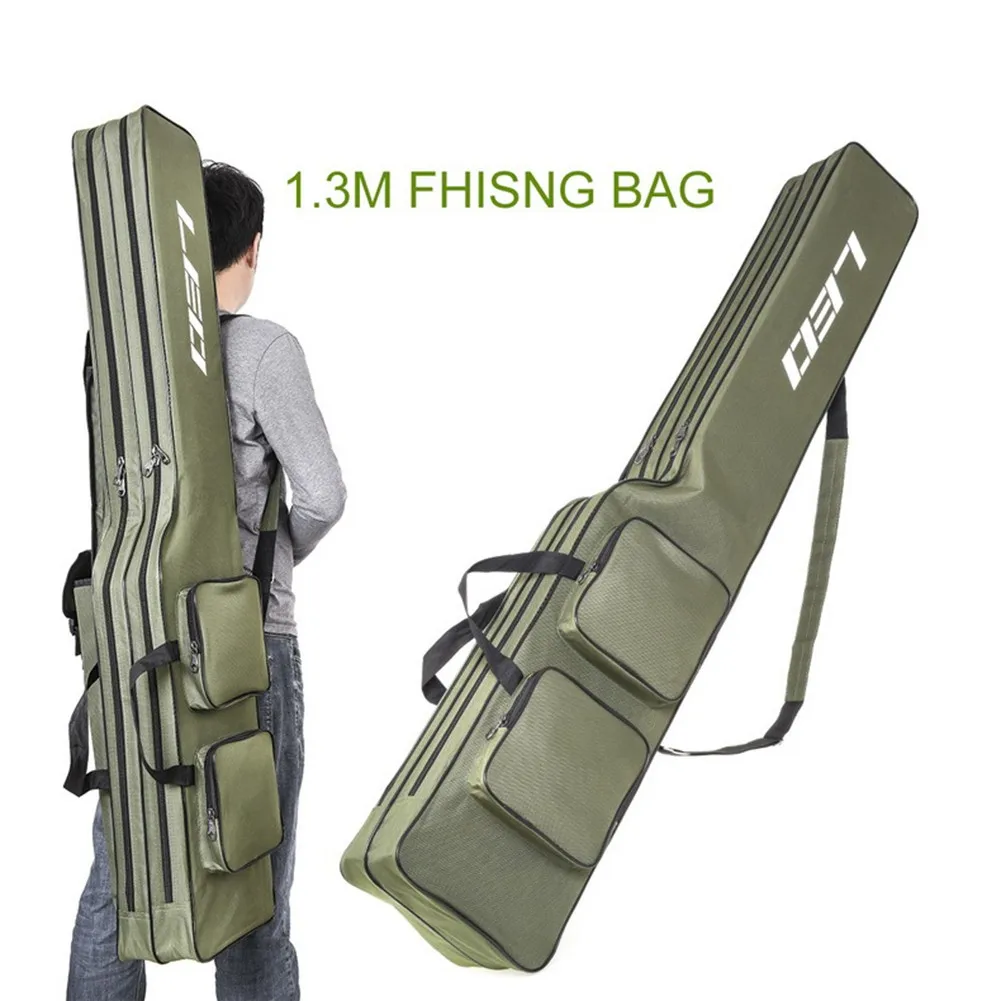 600D Polyester Layer Large Capacity 130x24x14cm 2 Layer Poles Tool Tackle Storage Case Portable Folding Fishing Rods
600D Polyester Layer Large Capacity 130x24x14cm 2 Layer Poles Tool Tackle Storage Case Portable Folding Fishing Rods