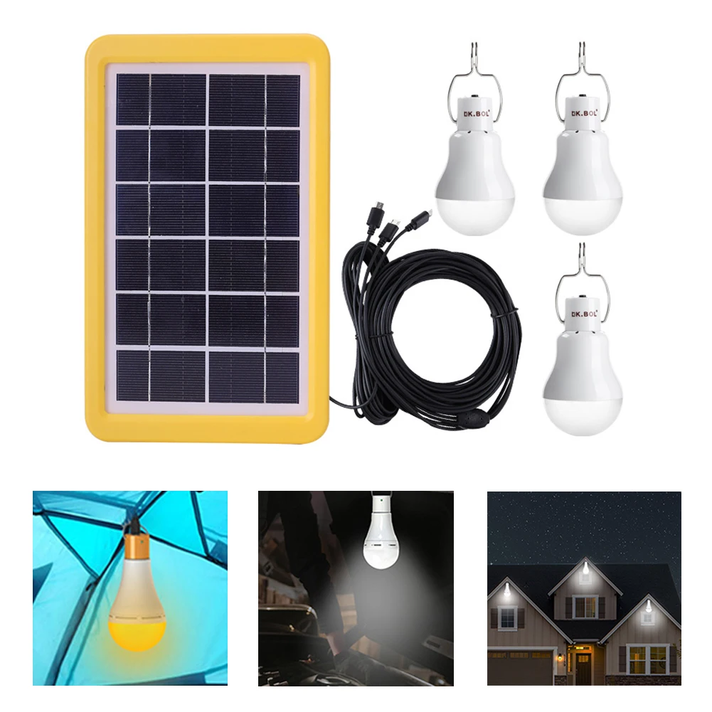 Solar Panel Light 3 LED Bulbs with Cable USB Rechargeable for Indoor Outdoor Shed Balcony Corridor Warm Light Camping Lantern
Solar Panel Light 3 LED Bulbs with Cable USB Rechargeable for Indoor Outdoor Shed Balcony Corridor Warm Light Camping Lantern