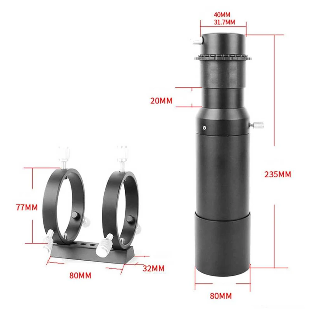 50mm Finderscope with Double Helical Focuser 183mm 1.25in Focal Length Ratio Guide Scope for Astronomical Telescope
50mm Finderscope with Double Helical Focuser 183mm 1.25in Focal Length Ratio Guide Scope for Astronomical Telescope