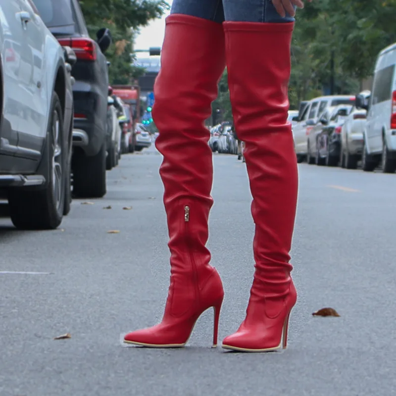 New over boots, pointed high heel fashion the knee boots, women's elastic female boots
New over boots, pointed high heel fashion the knee boots, women's elastic female boots