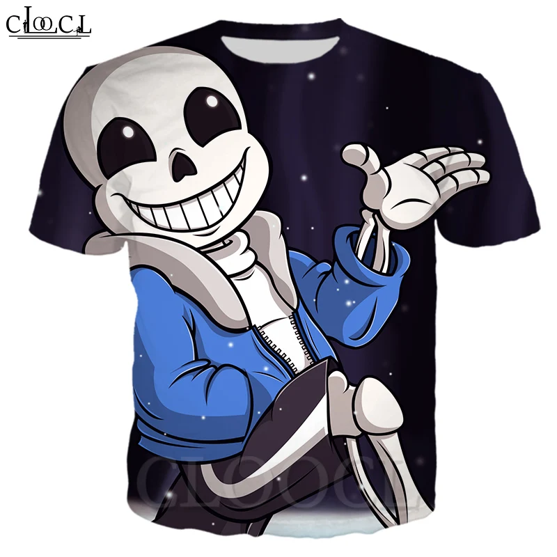 CLOOCL новая игра Undertale 3D принт летние мужские и женские футболки короткий рукав