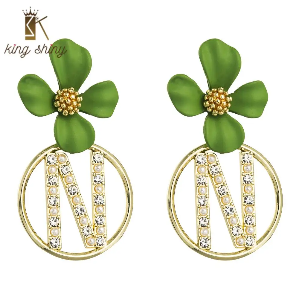 Korean Personality New Design Flower Statement Stud Earring for Woman Bohemian Colorful Flower Letters Crystal Simulated Earring
Korean Personality New Design Flower Statement Stud Earring for Woman Bohemian Colorful Flower Letters Crystal Simulated Earring