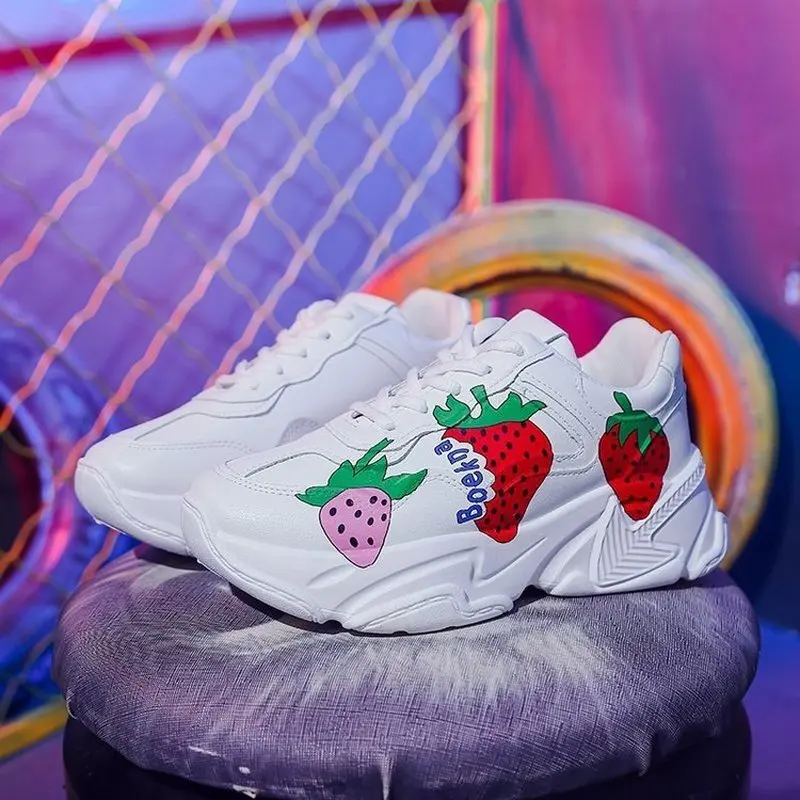2021 Lace Up White Strawberry Sneakers Womens Chunky Sports Women 2020 Autumn Ladies Trainers Leather Platform Sneakers Women
2021 Lace Up White Strawberry Sneakers Womens Chunky Sports Women 2020 Autumn Ladies Trainers Leather Platform Sneakers Women
