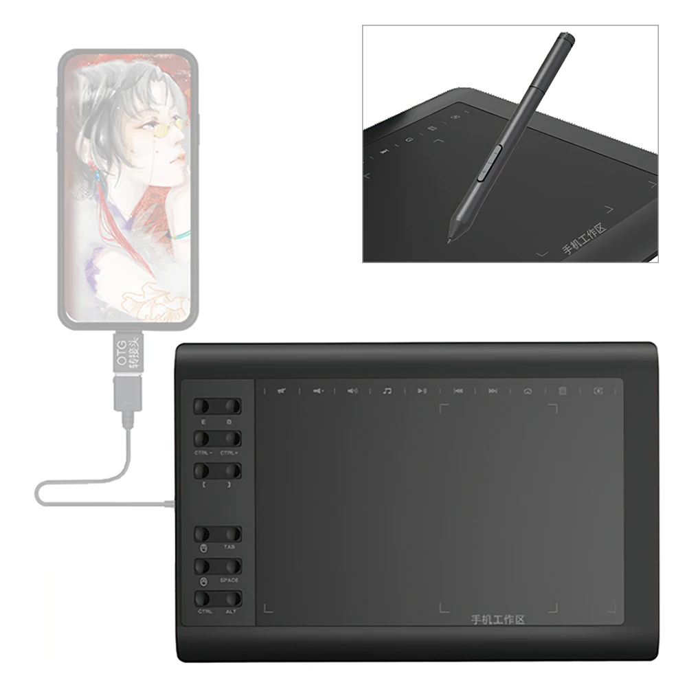 Digital Tablet Hand Drawing Board Electronic Drawing Plate USB with Passive Pen Charging Free for Mobile Computer Laptop Office
Digital Tablet Hand Drawing Board Electronic Drawing Plate USB with Passive Pen Charging Free for Mobile Computer Laptop Office
