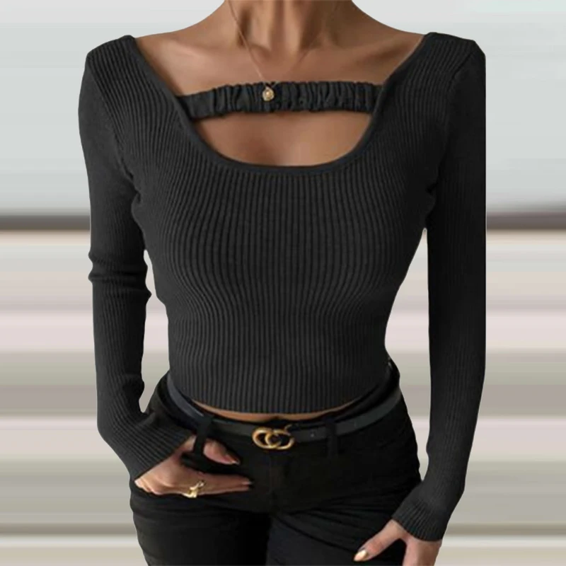 New Autumn U Neck Ribbed Knitted Blouse Pullover Women Casual Long Sleeve Solid Shirt Spring Slim Fit Streetwear Top Blusa Mujer
New Autumn U Neck Ribbed Knitted Blouse Pullover Women Casual Long Sleeve Solid Shirt Spring Slim Fit Streetwear Top Blusa Mujer
