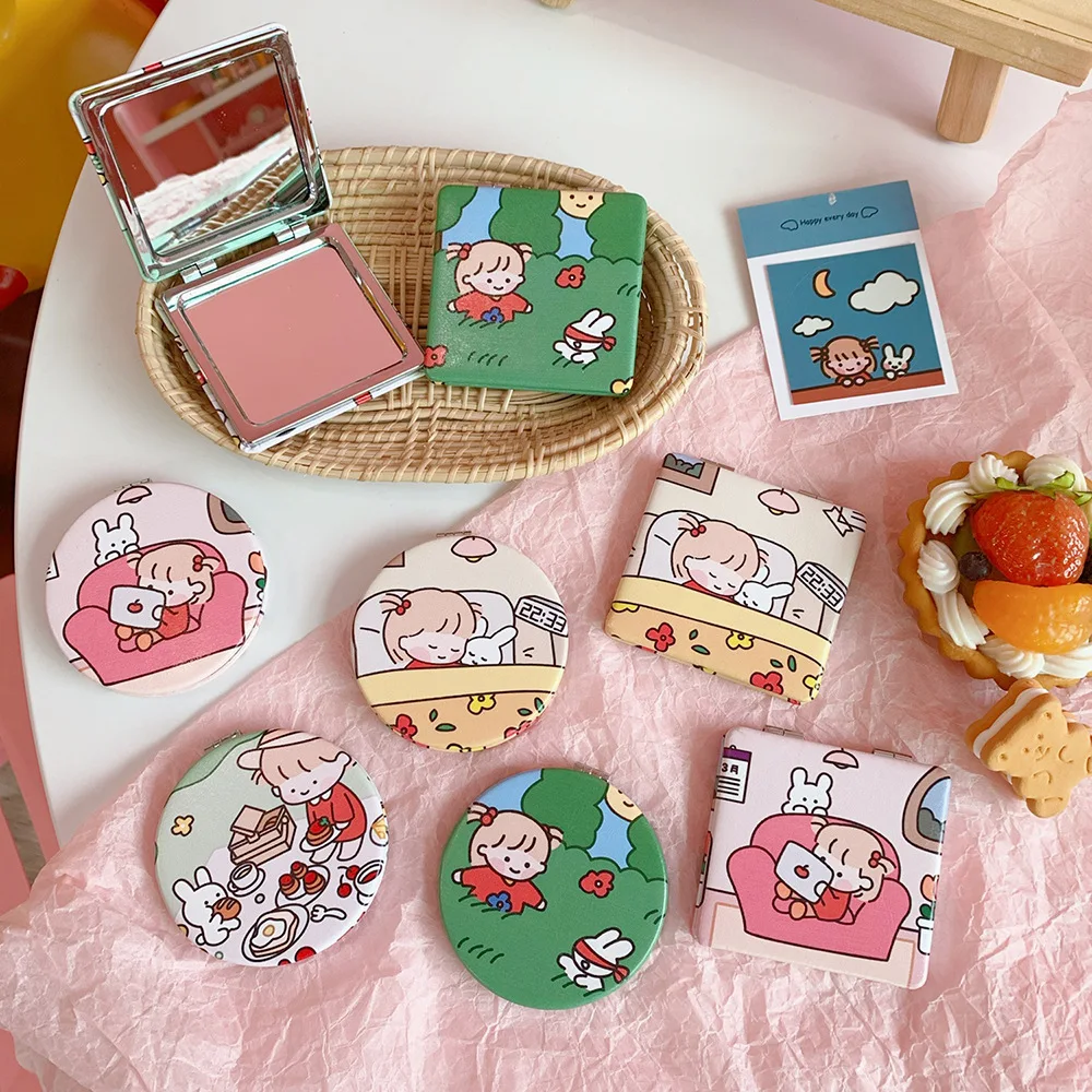1Pc Cute Double-Sided Folding Mirror Makeup Round Kawaii Hand Mini Pocket 2X Magnification Mirrors Pocket Size
1Pc Cute Double-Sided Folding Mirror Makeup Round Kawaii Hand Mini Pocket 2X Magnification Mirrors Pocket Size