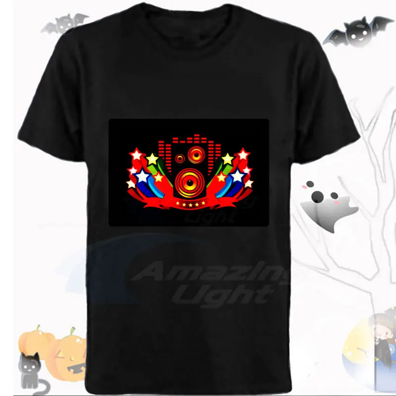 Music party light up LED glowing el panel sound rhythm activated flashing el panel t-shirt
Music party light up LED glowing el panel sound rhythm activated flashing el panel t-shirt