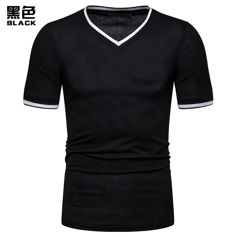 New Fashion Men's Summer V-neck Short-sleeved T-shirt, Micro-stretch Fitness Solid Color Casual Short-sleeved T-shirt
New Fashion Men's Summer V-neck Short-sleeved T-shirt, Micro-stretch Fitness Solid Color Casual Short-sleeved T-shirt
