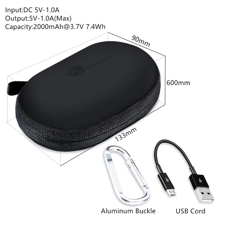 2000mAh Dual USB Silicone Full Protective Case Shell for Earphones Charging Travel Potrable Headphones Charger Box
2000mAh Dual USB Silicone Full Protective Case Shell for Earphones Charging Travel Potrable Headphones Charger Box
