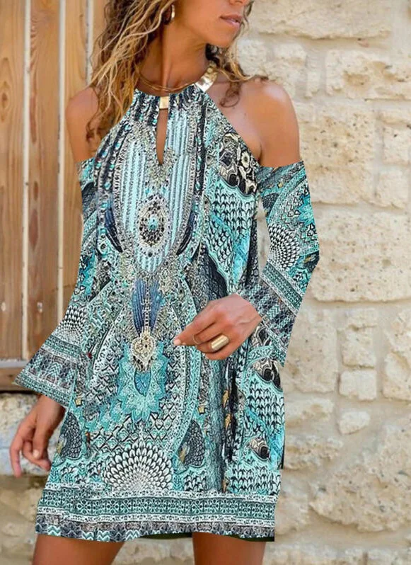 2020 Women's Bohemian Off Shoulder Print Dress Summer Cool Outdoor Vacation Sexy Cool Beach Dress Loose Holiday Dress
2020 Women's Bohemian Off Shoulder Print Dress Summer Cool Outdoor Vacation Sexy Cool Beach Dress Loose Holiday Dress