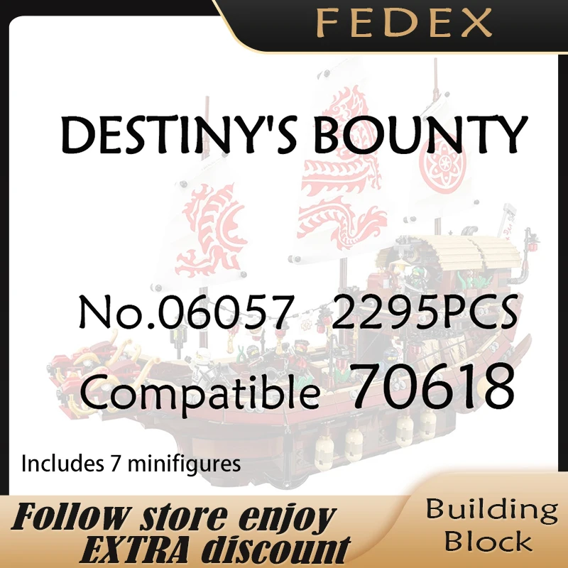 06057 Movies Destiny's Bounty Creator Dargon Boat Building Blocks Collection Children Toys For Boy Girl Educational Gift 
06057 Movies Destiny's Bounty Creator Dargon Boat Building Blocks Collection Children Toys For Boy Girl Educational Gift