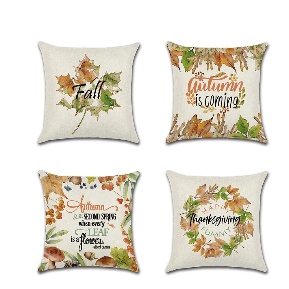 Linen Cushion Cover Decorative Maple Leaf Thanksgiving Day Theme Pillowcase 45*45cm Pillow Case
Linen Cushion Cover Decorative Maple Leaf Thanksgiving Day Theme Pillowcase 45*45cm Pillow Case