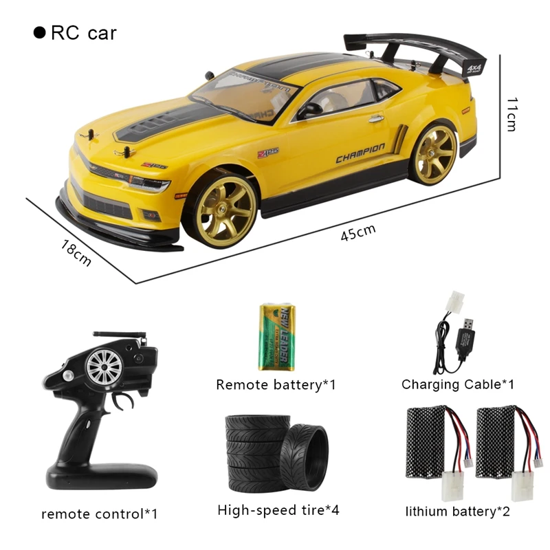 1:10 70Km/H 2.4G RC Car Drift Racing Car Championship 4WD Battery Off Road Radio Remote Control Vehicle Toys&Gifts
1:10 70Km/H 2.4G RC Car Drift Racing Car Championship 4WD Battery Off Road Radio Remote Control Vehicle Toys&Gifts