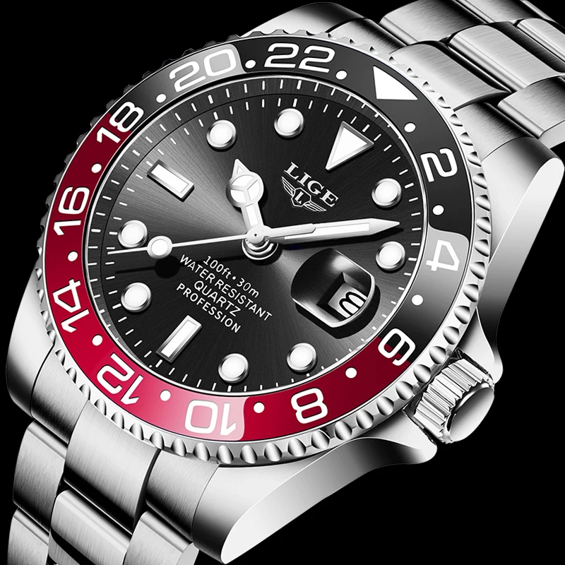 LIGE Business Men Watch Luxury Brand Stainless Steel Wrist Watch Men Chronograph Army Military Quartz Watches Relogio Masculino
LIGE Business Men Watch Luxury Brand Stainless Steel Wrist Watch Men Chronograph Army Military Quartz Watches Relogio Masculino