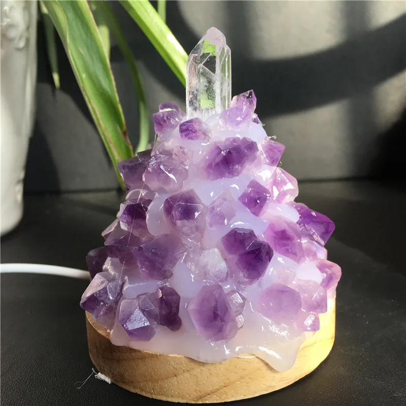 Natural Amethyst Quartz Crystal Gemstone Lamp Meditation Reiki Healing Wedding Home Decoration Gift 
Natural Amethyst Quartz Crystal Gemstone Lamp Meditation Reiki Healing Wedding Home Decoration Gift