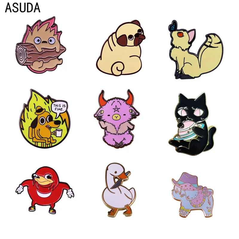 cute cartoon animal brooch and enamel pins Men and women fashion jewelry gifts anime movie novel lapel badges
cute cartoon animal brooch and enamel pins Men and women fashion jewelry gifts anime movie novel lapel badges