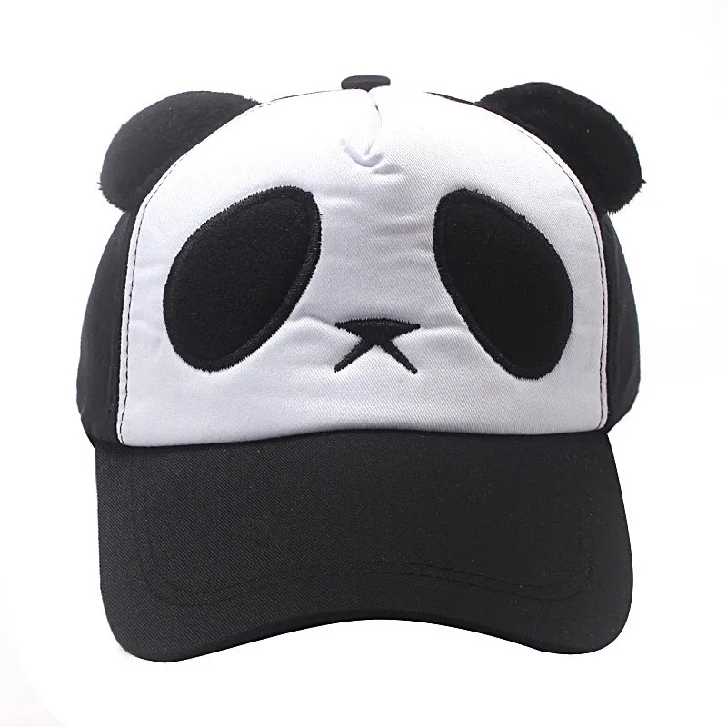 Фото Кепка кепки с козырьком 2020 летние шляпы хлопок милая панда бейсболка шляпа