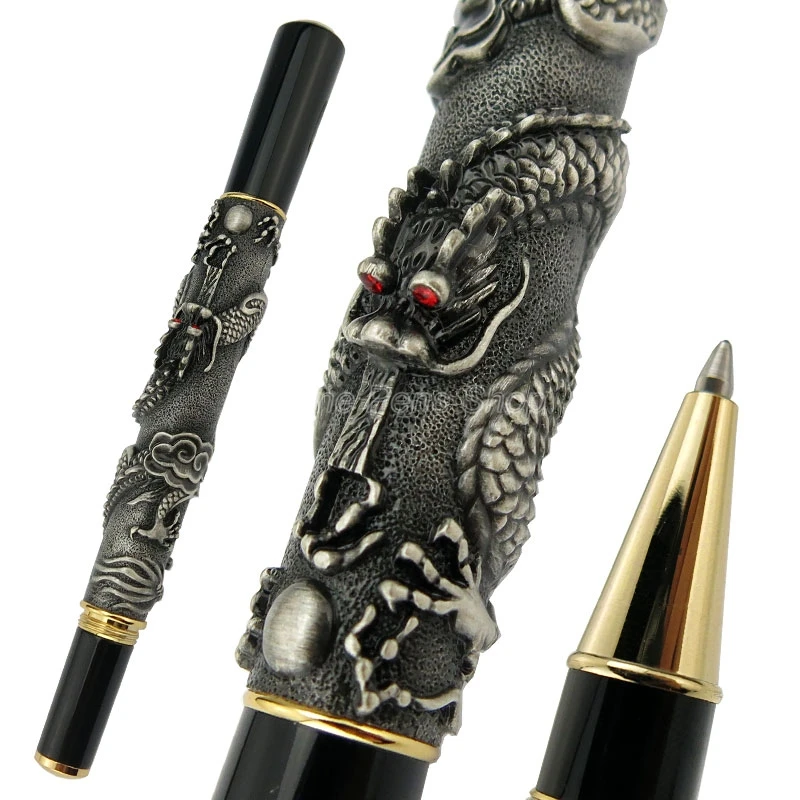 Jinhao Metal Brand New Rollerball Pen Oriental Dragon Series Heavy Pen Grey Pocket Portable Rollerball Pen
Jinhao Metal Brand New Rollerball Pen Oriental Dragon Series Heavy Pen Grey Pocket Portable Rollerball Pen