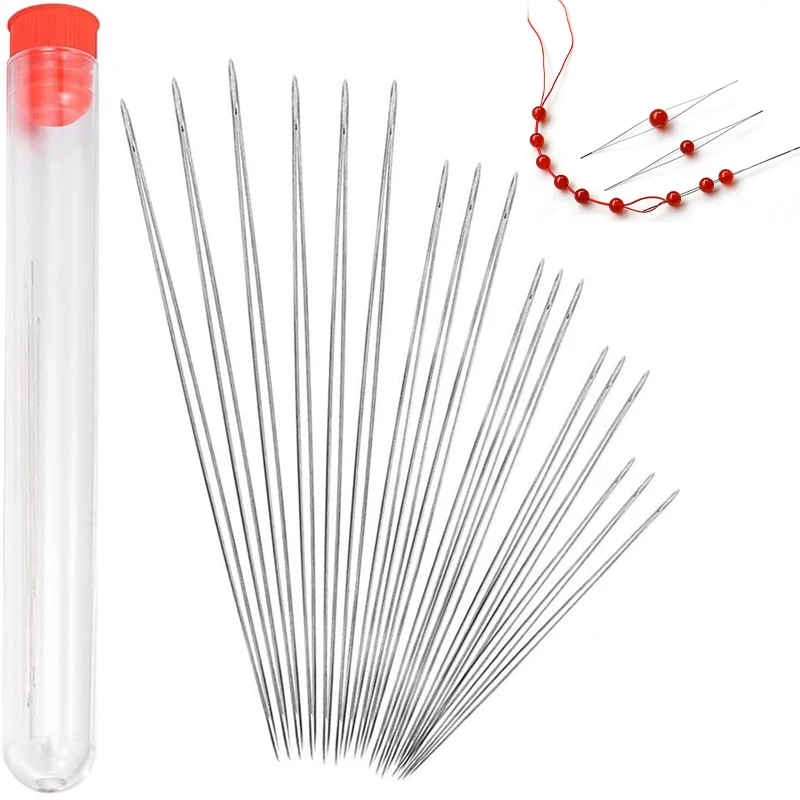 6/12/18Pcs Stainless Steel Big Eye Beading Needles Central Opening Bead Needles Pins for Beads Threading String Jewelry Making
6/12/18Pcs Stainless Steel Big Eye Beading Needles Central Opening Bead Needles Pins for Beads Threading String Jewelry Making