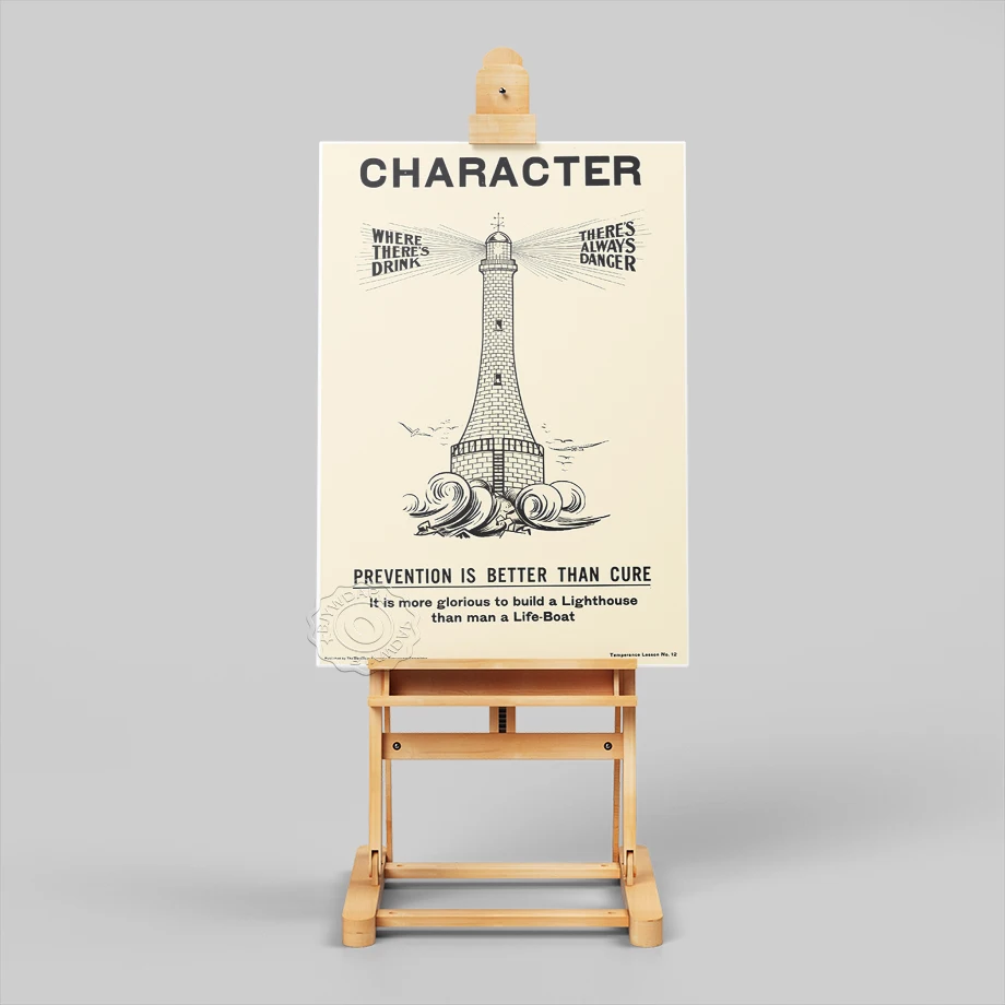 Reprint of The Temperance Poster, Promoting The Prohibition of Alcohol Wall Decor, Prevenrion is Better Than Cure Wall Picture,
Reprint of The Temperance Poster, Promoting The Prohibition of Alcohol Wall Decor, Prevenrion is Better Than Cure Wall Picture,