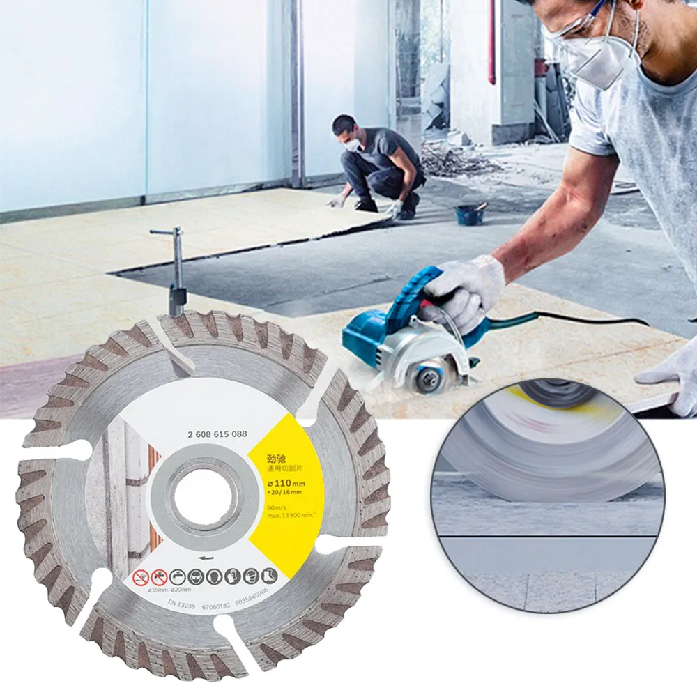110x16/20mm Saw Disc Cutting Slices Diamond Marble Slice Tile Head Slotted Slice Angle Grinder Blade Dry Wet Cutting For Stone
110x16/20mm Saw Disc Cutting Slices Diamond Marble Slice Tile Head Slotted Slice Angle Grinder Blade Dry Wet Cutting For Stone