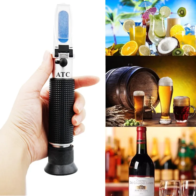 Hand held 0-80% Alcohol Refractometer ATC Liquor tester Alcoholometer Adjustable Manual Focusing Aluminum 40%off
Hand held 0-80% Alcohol Refractometer ATC Liquor tester Alcoholometer Adjustable Manual Focusing Aluminum 40%off