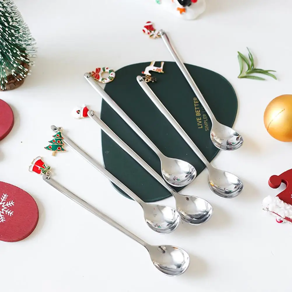 6Pcs Christmas Spoon Coffee Mixing Scoops Stirring Spoons Stainless Steel Christmas Gift Box Set Party Table Ornaments
6Pcs Christmas Spoon Coffee Mixing Scoops Stirring Spoons Stainless Steel Christmas Gift Box Set Party Table Ornaments