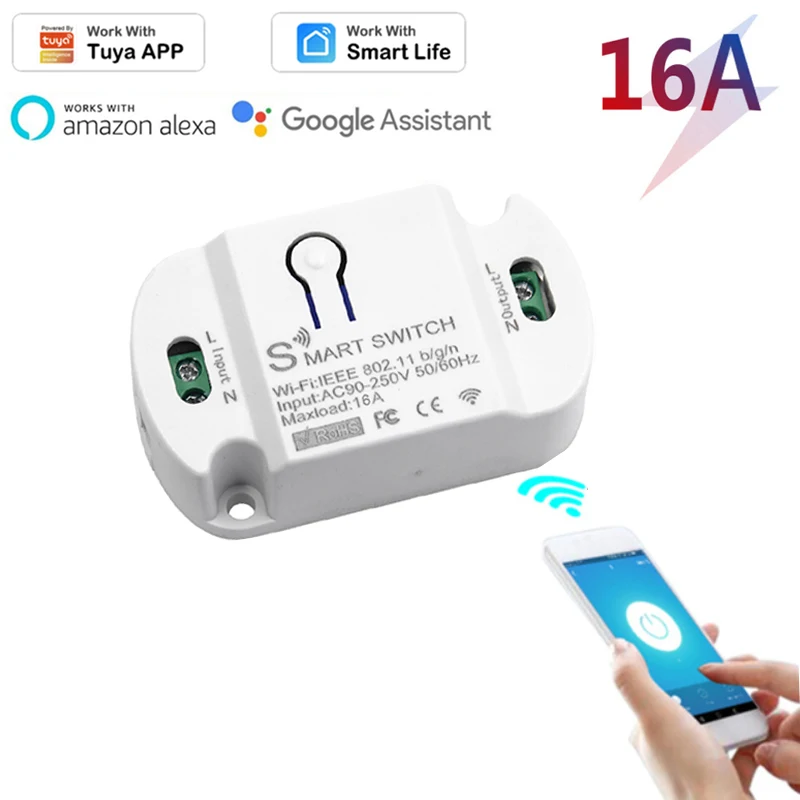 16A Tuya Mini Wifi DIY Switch Timer Smart Switches Smart Home Automation Voice Smart Life Remote Control With Alexa Google Home
16A Tuya Mini Wifi DIY Switch Timer Smart Switches Smart Home Automation Voice Smart Life Remote Control With Alexa Google Home