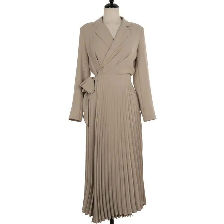 COIGARSAM Chiffon Women dress Spring Loose Belt High Waist Dresses Khaki Black Red Wine 8008
COIGARSAM Chiffon Women dress Spring Loose Belt High Waist Dresses Khaki Black Red Wine 8008