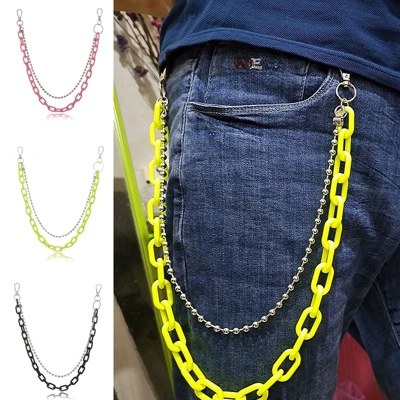 1Pcs Unisex Punk Waist Chain Acrylic Metal Two Layer Hip Hop Pants Chain Belt Chain Ins Popular Clothes Jewelry Accessories
1Pcs Unisex Punk Waist Chain Acrylic Metal Two Layer Hip Hop Pants Chain Belt Chain Ins Popular Clothes Jewelry Accessories