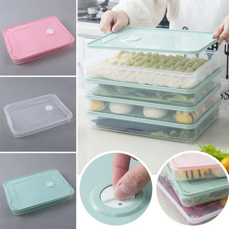 Household Refrigerator Multi-Layer Dumplings Box Multi-Layer Tray Kitchen Food Storage Container Plastic Containers with Lids
Household Refrigerator Multi-Layer Dumplings Box Multi-Layer Tray Kitchen Food Storage Container Plastic Containers with Lids