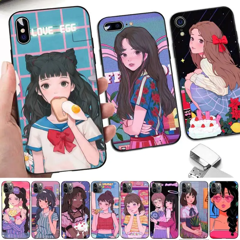 INS Kawaii Japanese Anime illustration Girl Phone Case for iphone 13 8 7 6 6S Plus X 5S SE 2020 XR 11 12 pro XS MAX
INS Kawaii Japanese Anime illustration Girl Phone Case for iphone 13 8 7 6 6S Plus X 5S SE 2020 XR 11 12 pro XS MAX