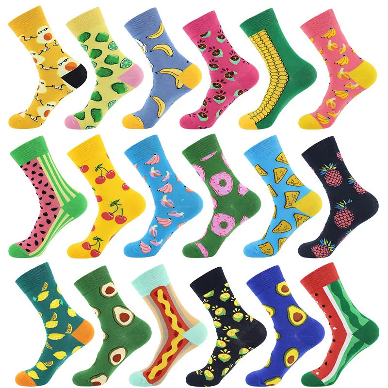 Unisex Socks Funny Cute Cartoon Fruits Banana Avocado Egg Cookie Donuts Food Happy Japanese Harajuku skateboard Socks Women
Unisex Socks Funny Cute Cartoon Fruits Banana Avocado Egg Cookie Donuts Food Happy Japanese Harajuku skateboard Socks Women