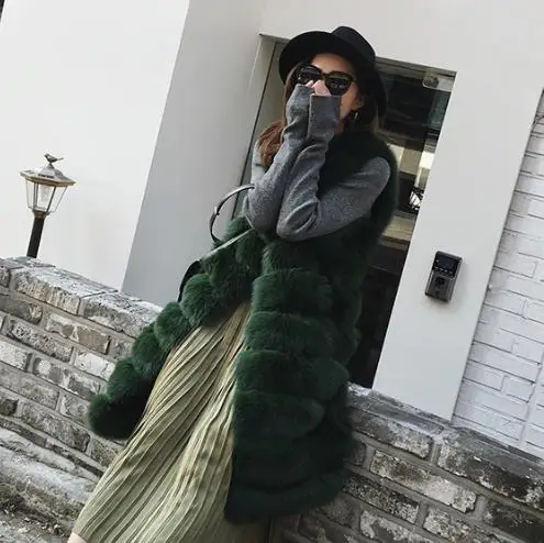Vetement 2019 Winter Women's Faux Fur Coat Artificial Vest Furry Vests Femme Jackets Plus Size Fake Gilet Z253 | Женская одежда