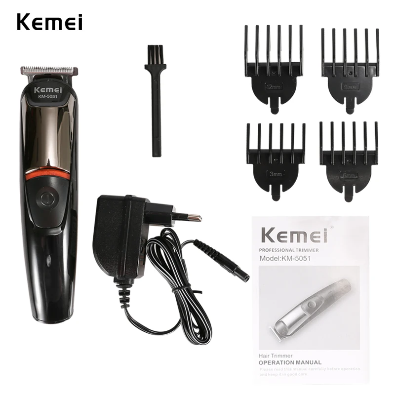 Kemei-5051 Rechargeable Hair Clipper Professional 0mm Bareheaded Trimmer Men Electric Shaver Razor Cordless Beard Trimmer
Kemei-5051 Rechargeable Hair Clipper Professional 0mm Bareheaded Trimmer Men Electric Shaver Razor Cordless Beard Trimmer