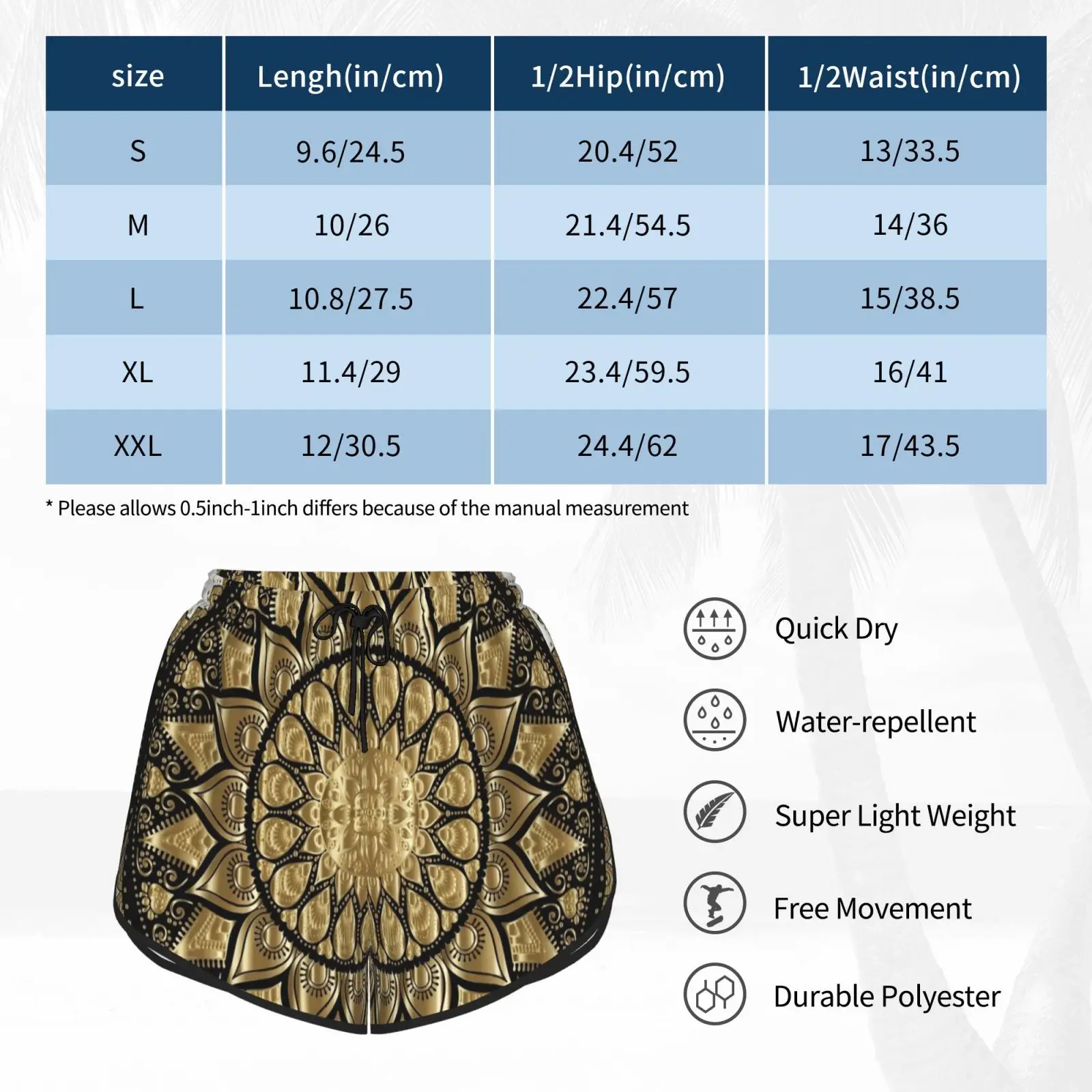 Golden Mandala Swim Shorts Women Beach Shorts Mandala Designer Beautiful Colorful Golden
Golden Mandala Swim Shorts Women Beach Shorts Mandala Designer Beautiful Colorful Golden