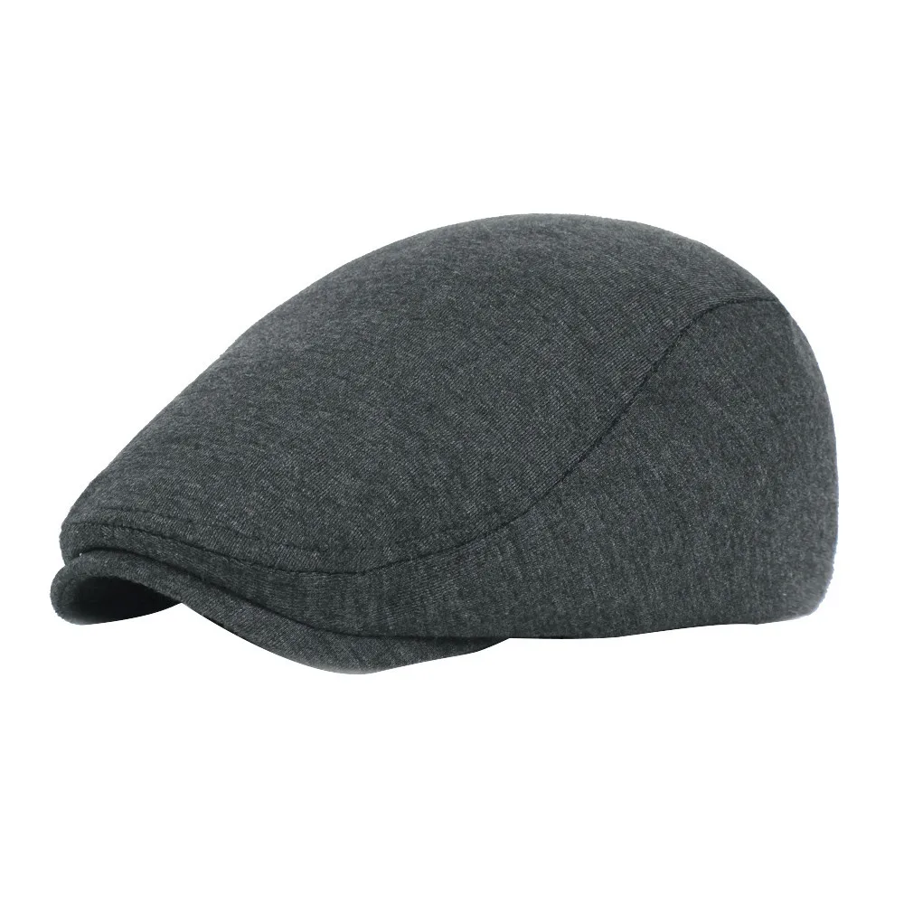 Black Grey men's Beret Caps vintage cotton beret Hats Newsboy Baker Boy Tweed Flat Mens Gatsby Hat Cap chapeau homme | Аксессуары