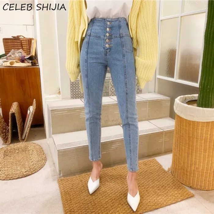 Korean Skinny Jeans Woman Stretchy Single-breasted High Waisted Denim Pencil Pants Woman Slim Bottom Summer Jeans Woman Mom
Korean Skinny Jeans Woman Stretchy Single-breasted High Waisted Denim Pencil Pants Woman Slim Bottom Summer Jeans Woman Mom