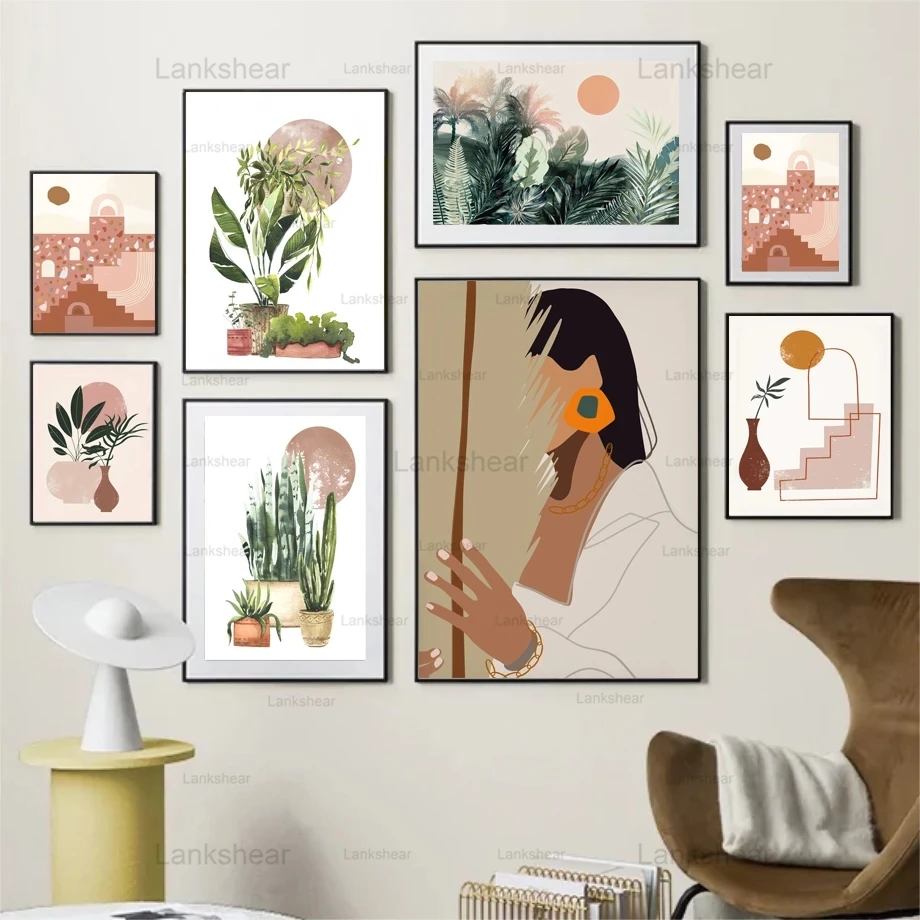 Abstract Vintage Girl Canvas Painting Potted Plant Leaves Wall Art Nordic Posters and Prints Pictures for Living Room Decoration
Abstract Vintage Girl Canvas Painting Potted Plant Leaves Wall Art Nordic Posters and Prints Pictures for Living Room Decoration