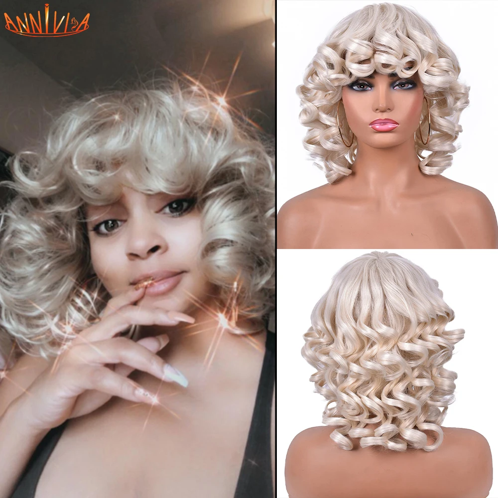 Short Hair Afro Kinky Curly Wigs With Bangs For Black Women Synthetic African Ombre Glueless Cosplay Wigs High Temperature
Short Hair Afro Kinky Curly Wigs With Bangs For Black Women Synthetic African Ombre Glueless Cosplay Wigs High Temperature