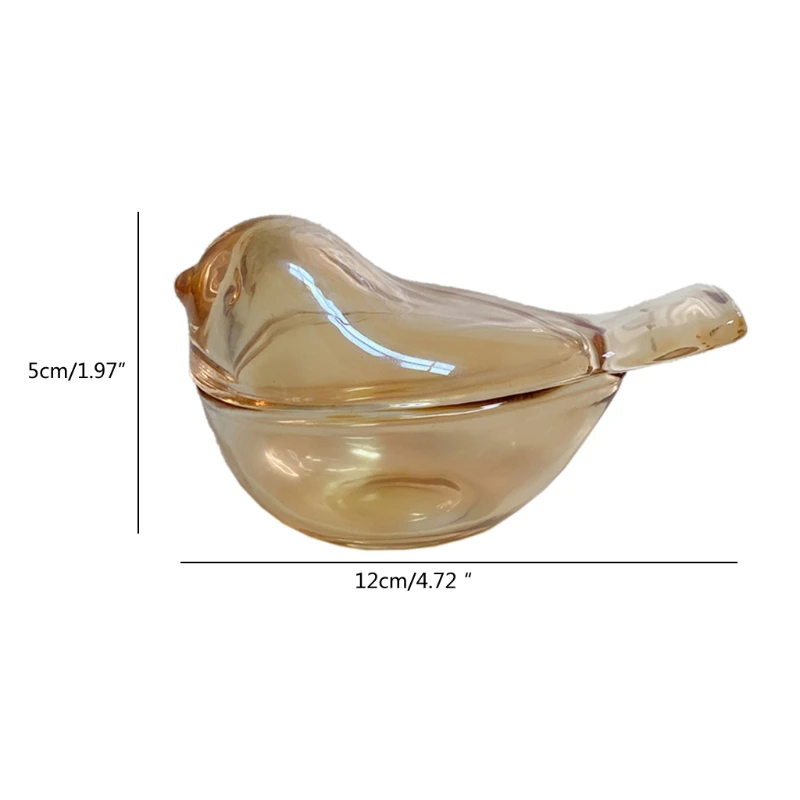 Bird Trinket Box Amber/ Transparent Glass Bird Animal Collectable Wedding Jewelry Ring Holder Organizer U90F
Bird Trinket Box Amber/ Transparent Glass Bird Animal Collectable Wedding Jewelry Ring Holder Organizer U90F
