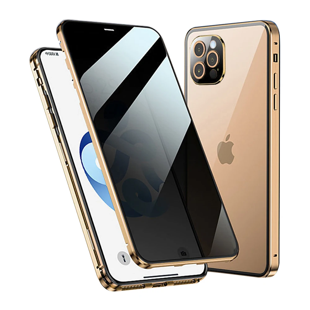 Anti-peeping Phone Case for iPhone 12 Pro Max, Magnetic Adsorption 360 Degree Double Sided Full Protect Privacy Glass Back Cover
Anti-peeping Phone Case for iPhone 12 Pro Max, Magnetic Adsorption 360 Degree Double Sided Full Protect Privacy Glass Back Cover