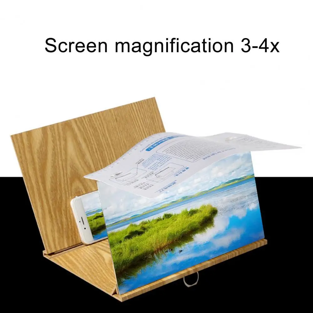 12 inch Desktop Folding Wood Bracket Mobile Phone Screen Magnifier 3D HD Video Amplifier Smartphone Holder Stand
12 inch Desktop Folding Wood Bracket Mobile Phone Screen Magnifier 3D HD Video Amplifier Smartphone Holder Stand