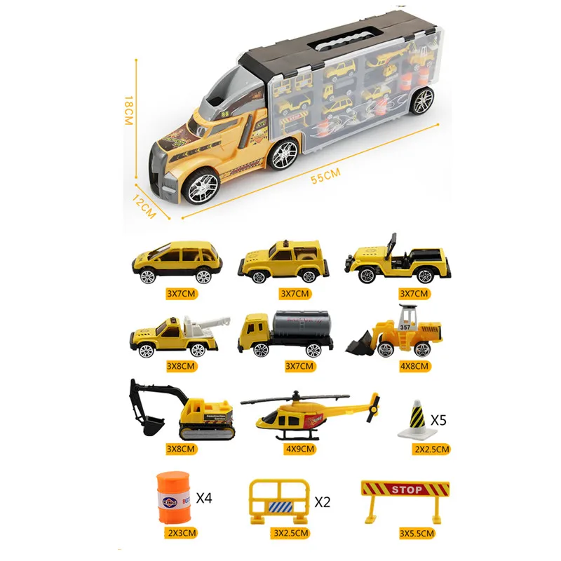 21 in 1 Child Toy Construction Truck Set Diecasts Educational 1:24 Transport Cars Carrier Engineering vehicles for boys
21 in 1 Child Toy Construction Truck Set Diecasts Educational 1:24 Transport Cars Carrier Engineering vehicles for boys