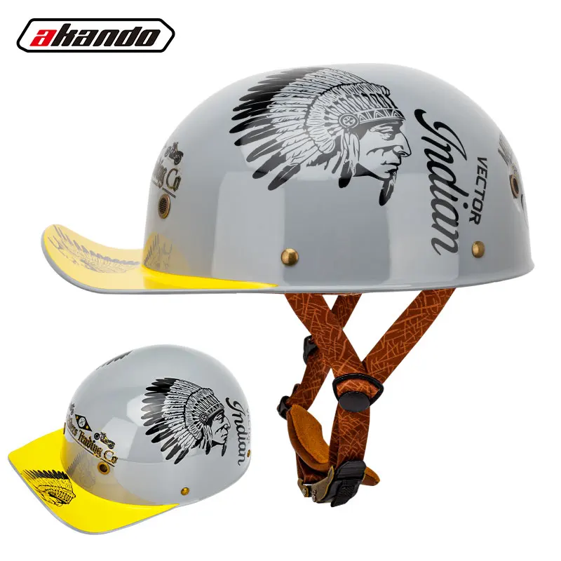 Akando Brand Motorcycle Helmet Casco Moto Sports hip Hop Vintage Baseball Cap Open Face Helmet 208 China Style
Akando Brand Motorcycle Helmet Casco Moto Sports hip Hop Vintage Baseball Cap Open Face Helmet 208 China Style