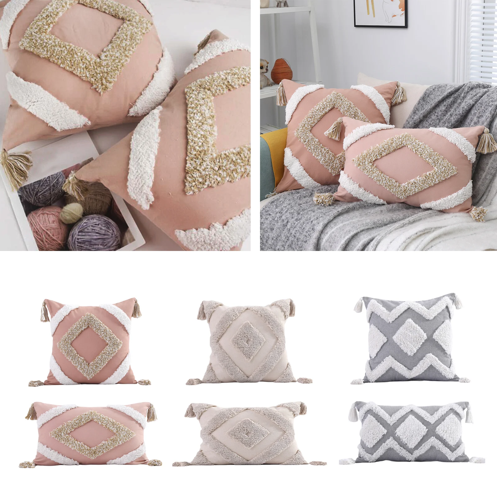Boho Moroccan Style Pillow Cover Beige Geometric Cushion Cover Geometric Coffee Bar Home Decoration Hidden Zip Open
Boho Moroccan Style Pillow Cover Beige Geometric Cushion Cover Geometric Coffee Bar Home Decoration Hidden Zip Open