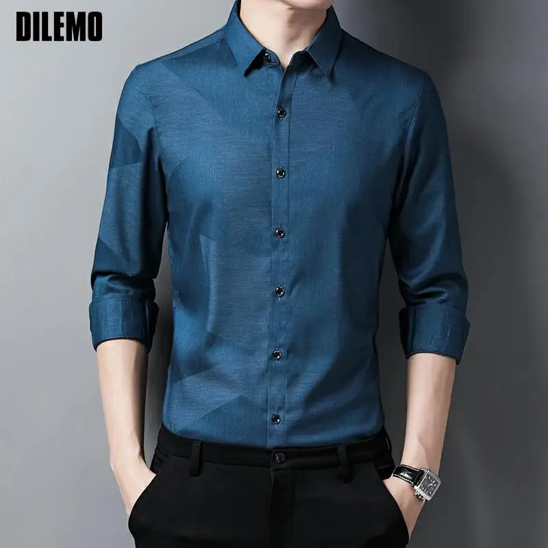 2021 High End New Fashion Designer Brand Slim Fit Men Stylish Shirts Spring Autumn Long Sleeve Trending Casual Men Clothing
2021 High End New Fashion Designer Brand Slim Fit Men Stylish Shirts Spring Autumn Long Sleeve Trending Casual Men Clothing