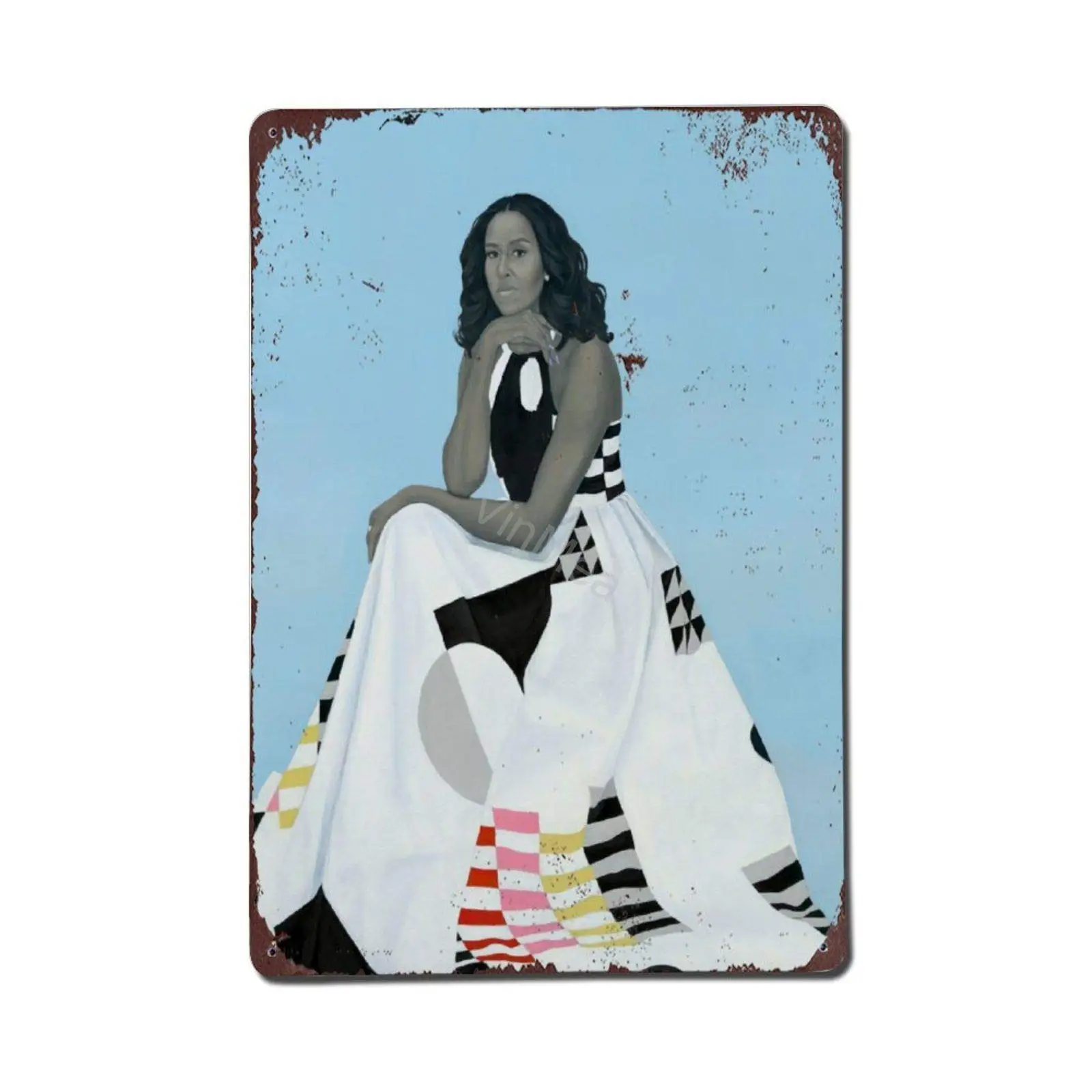 Vintage Decorative Metal Signs Portrait of Michelle Obama Metal Tin Sign Wall Decor 8 X 12 Inches
Vintage Decorative Metal Signs Portrait of Michelle Obama Metal Tin Sign Wall Decor 8 X 12 Inches