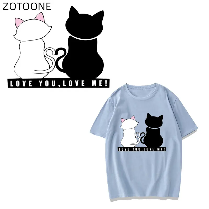 ZOTOONE Patches for Clothes Iron on Cartoon Couple Black White Cat Patch Stickers for Boys Girls Heat Transfers DIY Appliques G 
ZOTOONE Patches for Clothes Iron on Cartoon Couple Black White Cat Patch Stickers for Boys Girls Heat Transfers DIY Appliques G